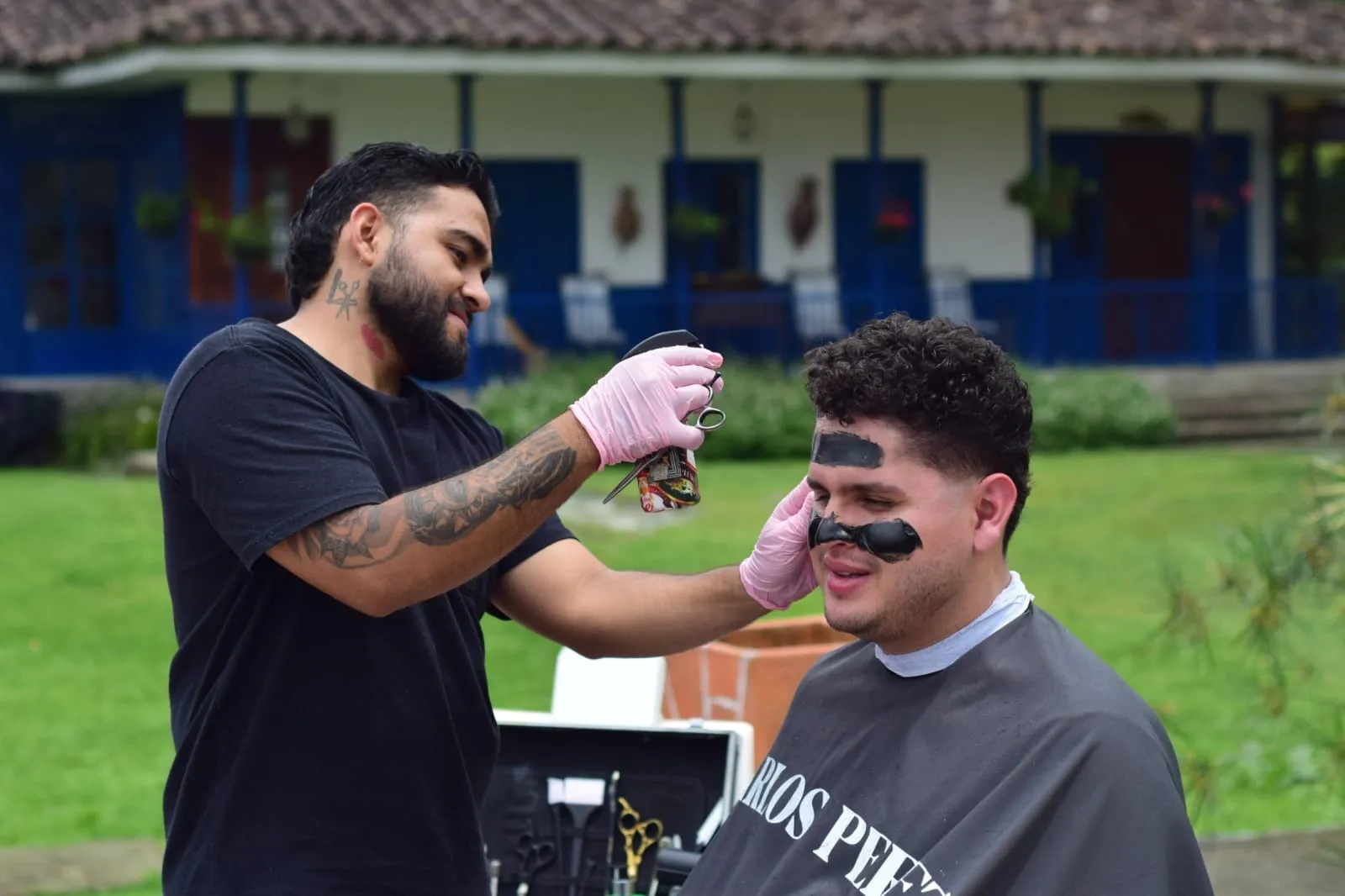Servicio de cuidado facial a domicilio al aire libre